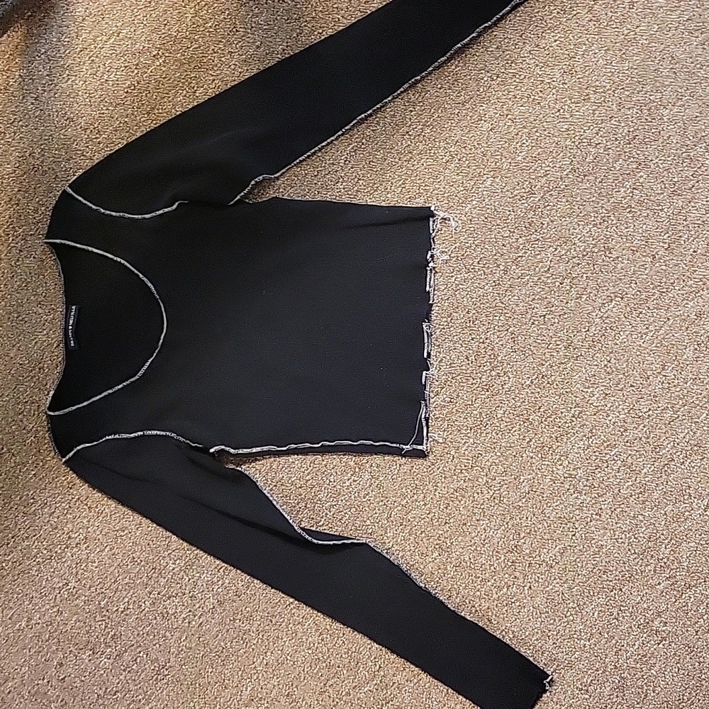 Ribbed Longsleeve Brandy Melville Crop Top